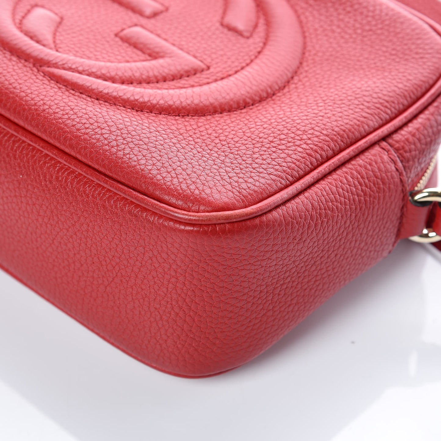 Pebbled Calfskin Small Soho Disco Bag Tabasco Red