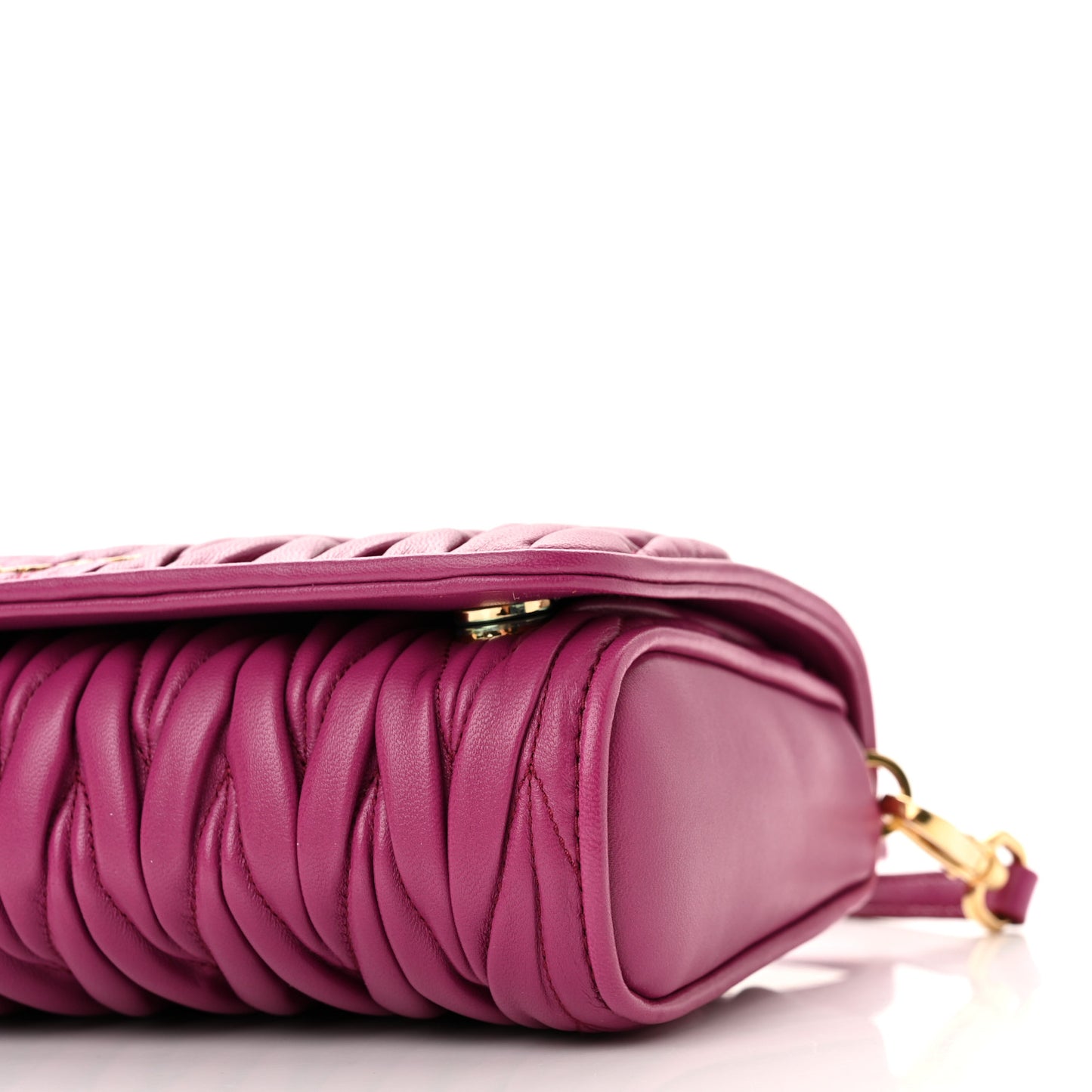 Nappa Matelasse Crossbody Flap Fuxia