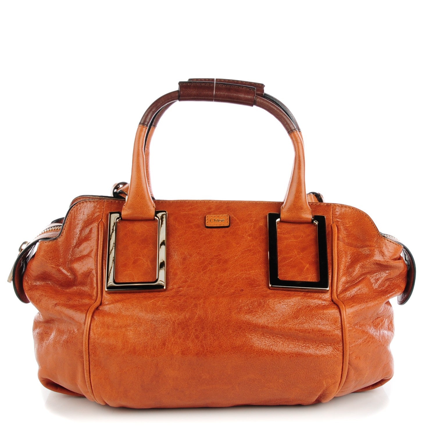 Chloe Tumbled Lambskin Medium Ethel Satchel Nutmeg Moka 1 of 8