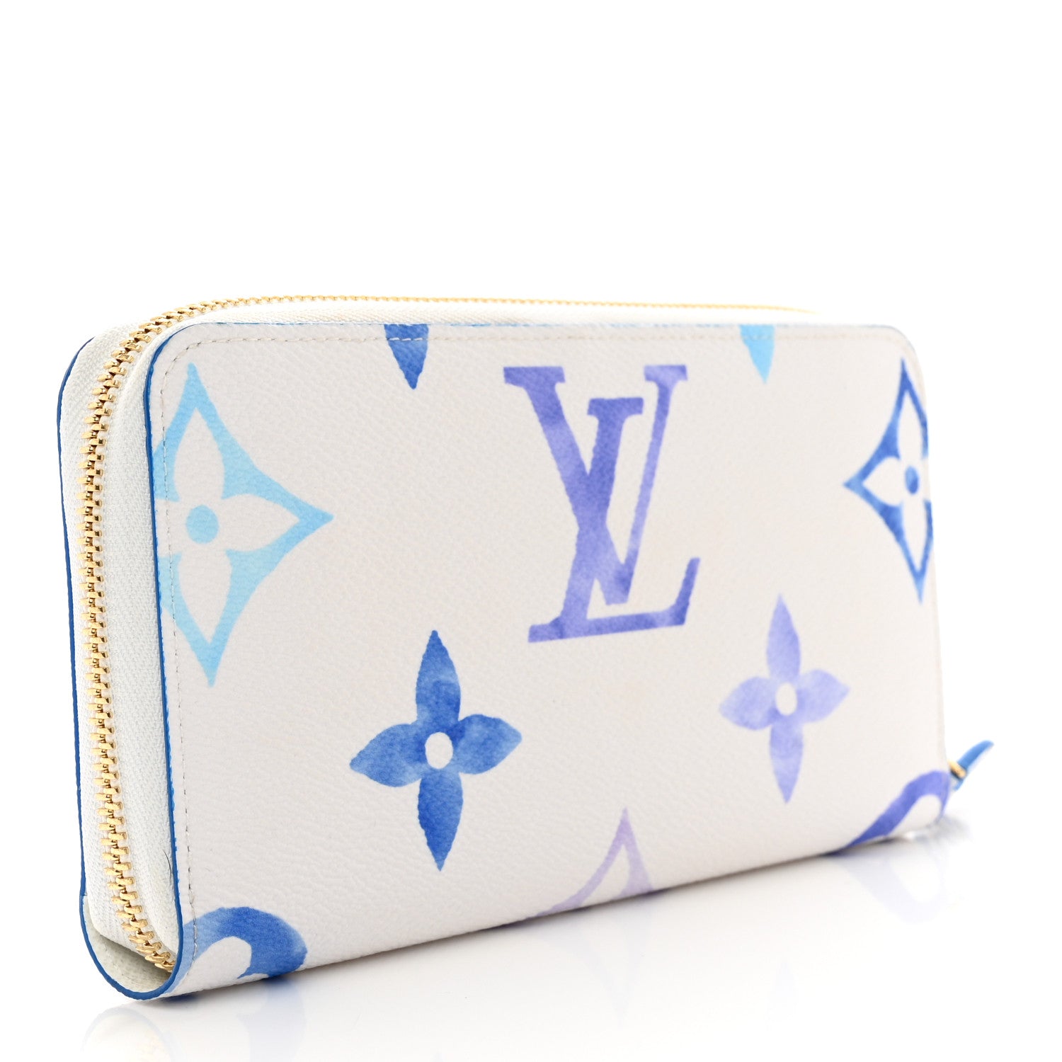 Louis Vuitton Monogram Giant By The Pool Zippy Wallet Resort Blue
