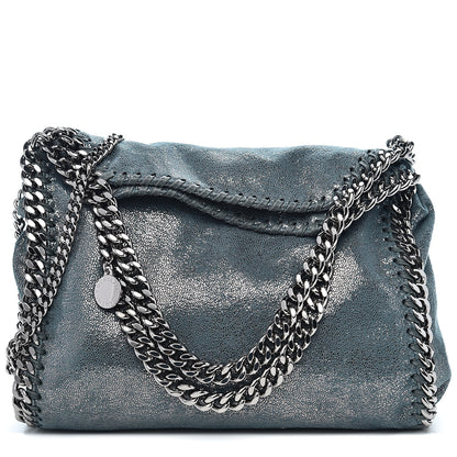 Stella McCartney Shaggy Deer Mini Falabella Fold Over Tote Lagoon 1 of 9