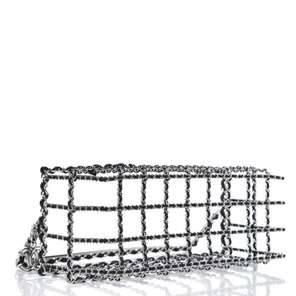 Chanel Brass Calfskin Grocery By Minaudiere Shopping Basket Silver 5 of 9