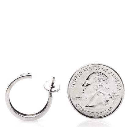 Cartier 18K White Gold 5.5mm LOVE Hoop Earrings 2 of 5