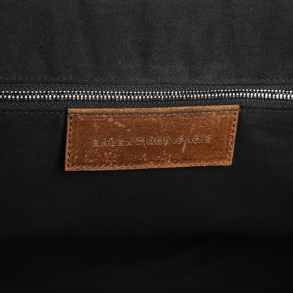 Balenciaga Calfskin Suede Frame Bag Brown Black 6 of 22