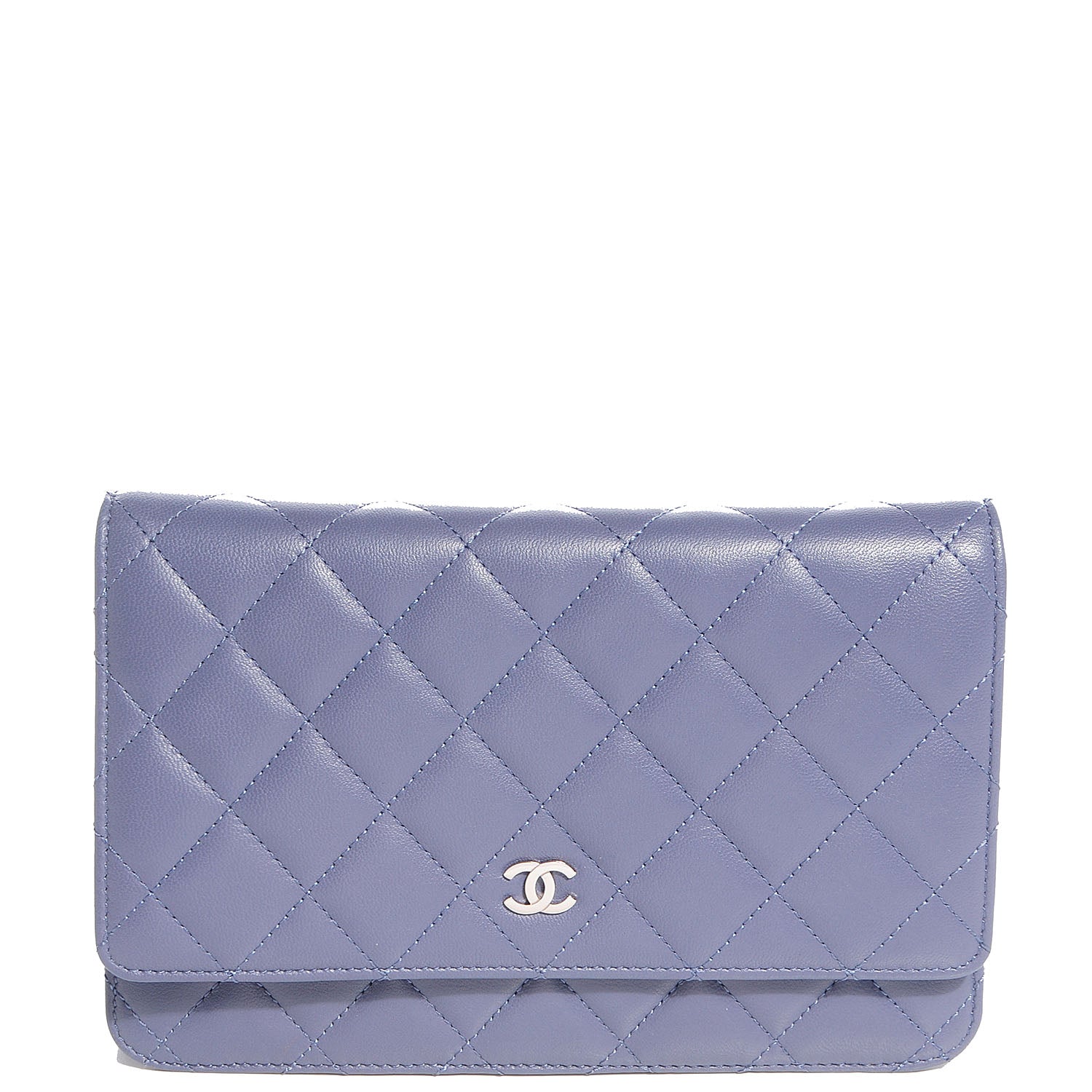 Chanel Lambskin Quilted Wallet On Chain WOC Lavender 1 of 8