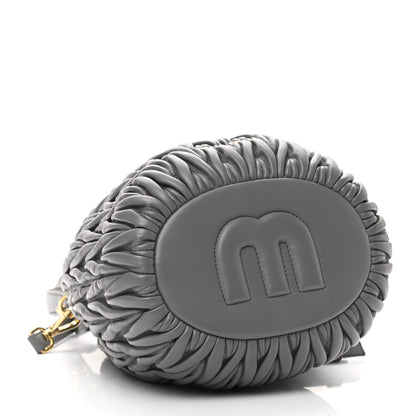 Miu Miu Nappa Matelasse Small Bucket Bag Marmo 3 of 5