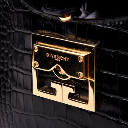 Givenchy Calfskin Crocodile Embossed Mini Mystic Shoulder Bag Black 11 of 11