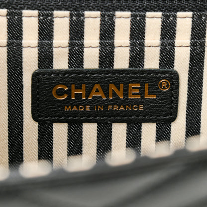Chanel Calfskin Quilted Chevron Small Single Flap Black 6 of 11