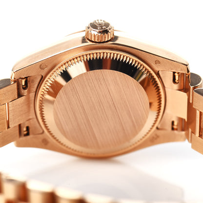 Rolex 18K Everose Gold 26mm Oyster Perpetual Datejust President Watch Champagne Roman 179175 5 of 6
