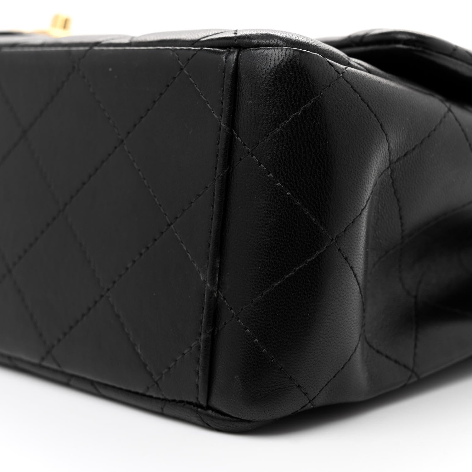 Chanel Lambskin Quilted Maxi Double Flap Black 10 of 12