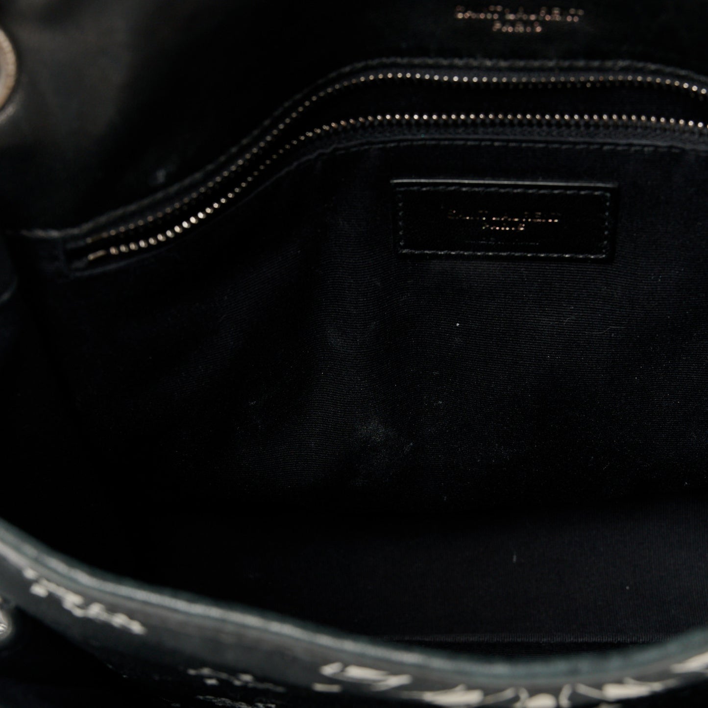 Cotton Bandana Monogram Medium Niki Chain Satchel Black White