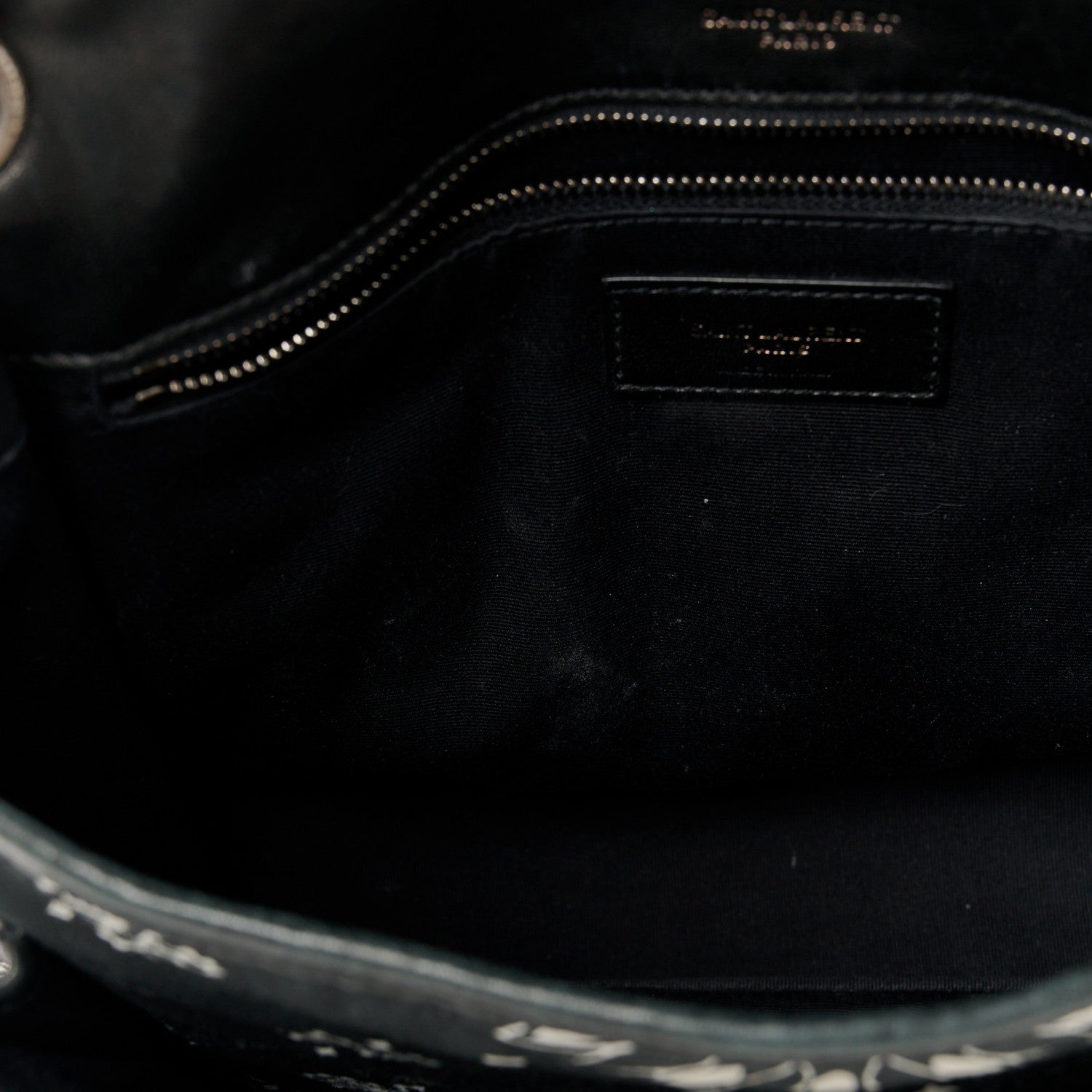 Saint Laurent Cotton Bandana Monogram Medium Niki Chain Satchel Black White 13 of 15