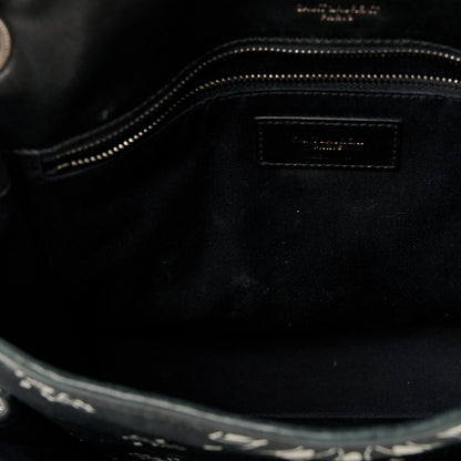 Saint Laurent Cotton Bandana Monogram Medium Niki Chain Satchel Black White 13 of 15