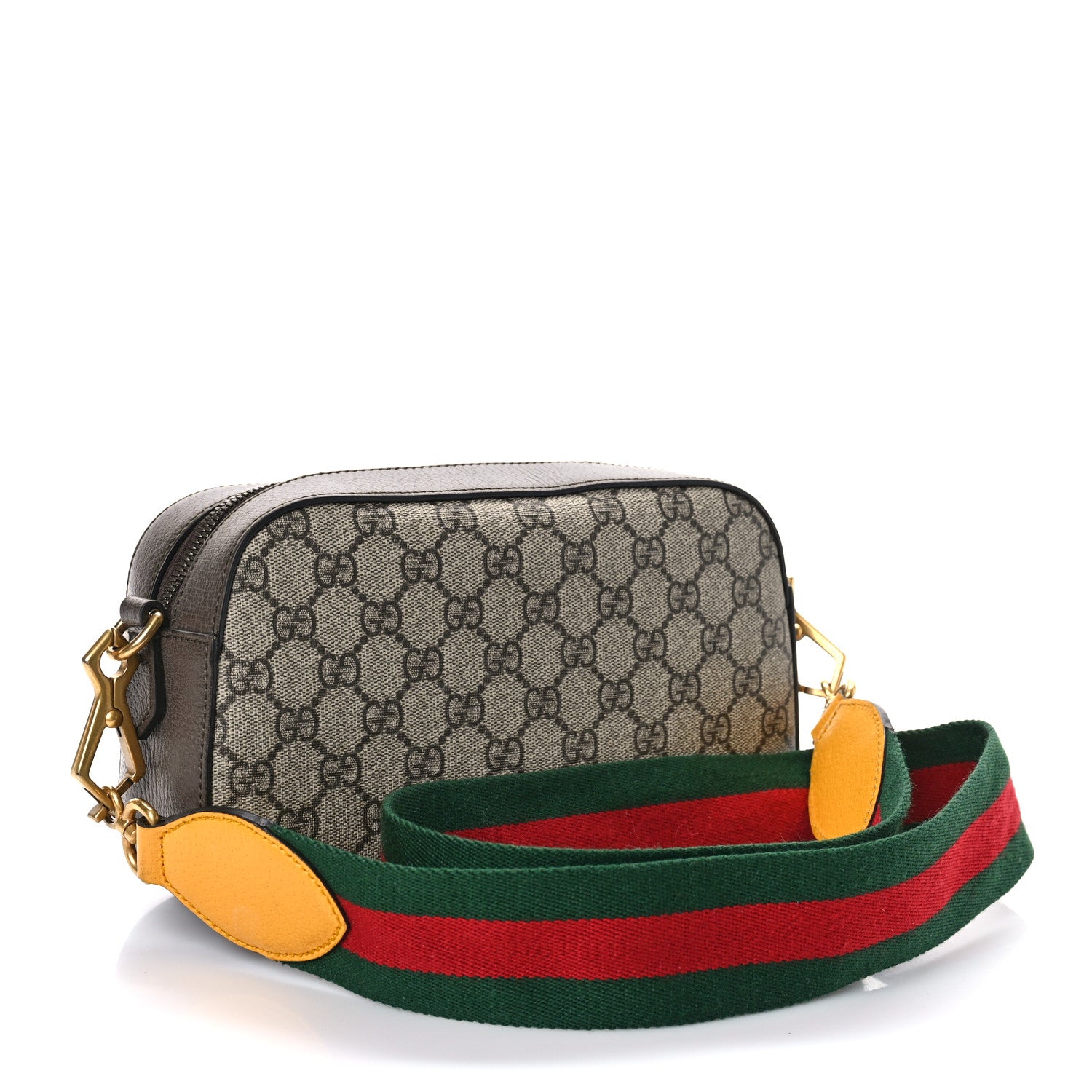 Gucci GG Supreme Monogram Web Neo Vintage Shoulder Bag Beige New Acero Crop 3 of 9