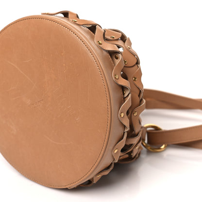 Saint Laurent Vegetable Tanned Calfskin Studded Seau Coeur Bucket Bag Vintage Brown 9 of 9