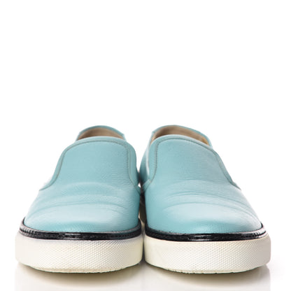 Hermes Epsom Mens Kick Sneakers 37 Bleu Atoll 2 of 10