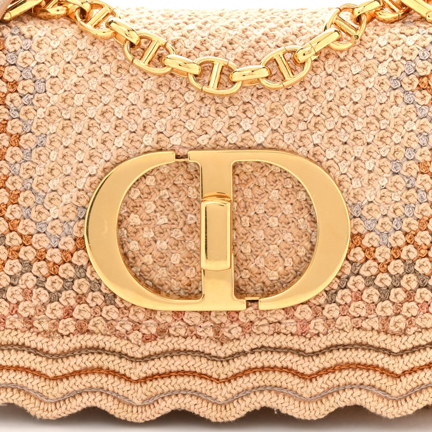 Cotton Knit Small Caro Bag Beige
