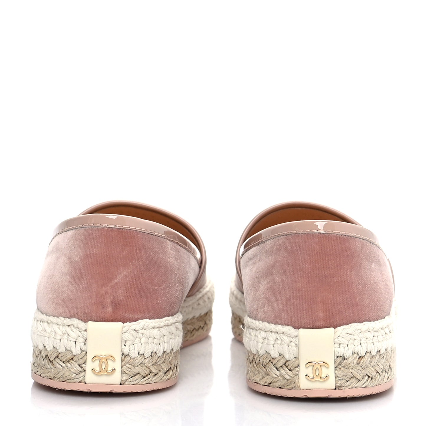Velvet Patent CC Espadrilles 36 Pink