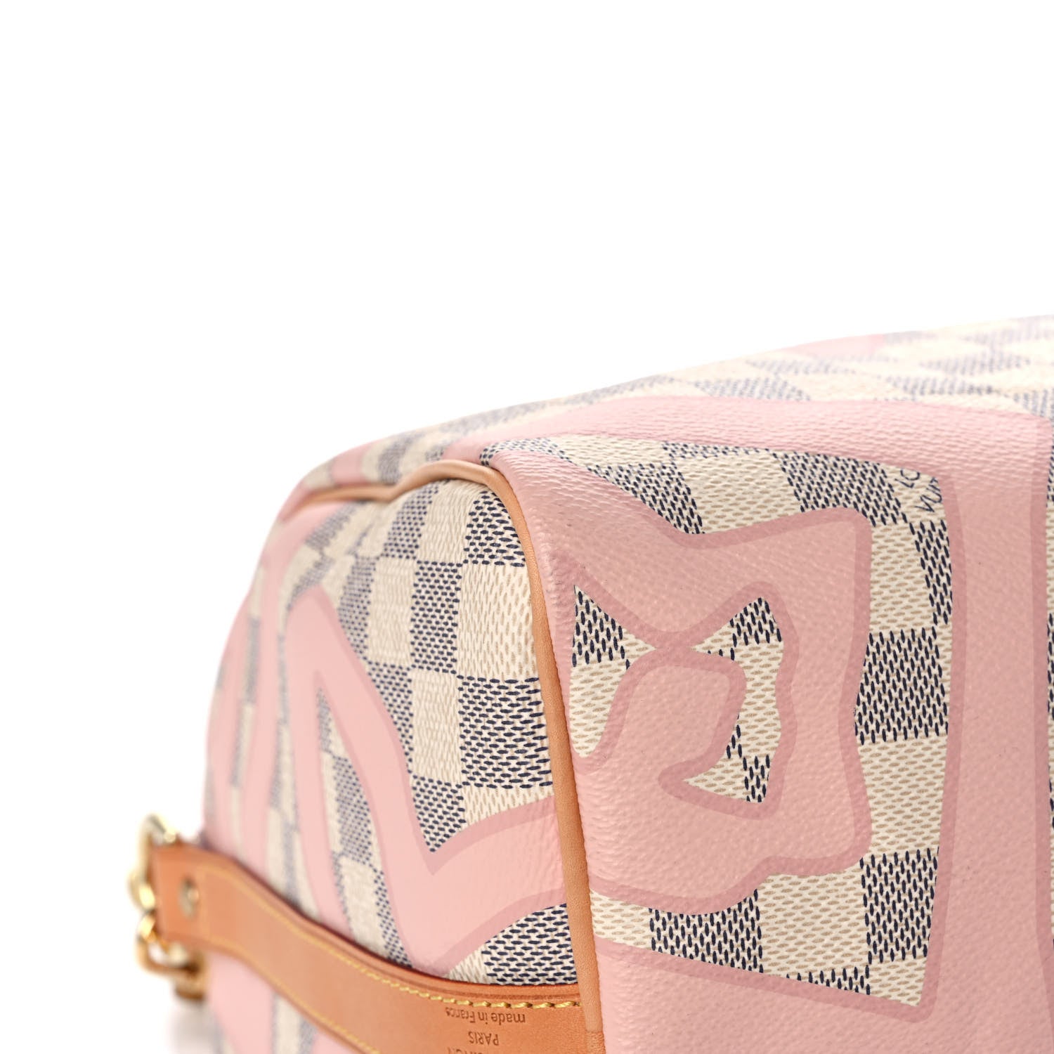 Louis Vuitton Damier Azur Tahitienne Speedy Bandouliere 30 Rose Ballerine 9 of 13