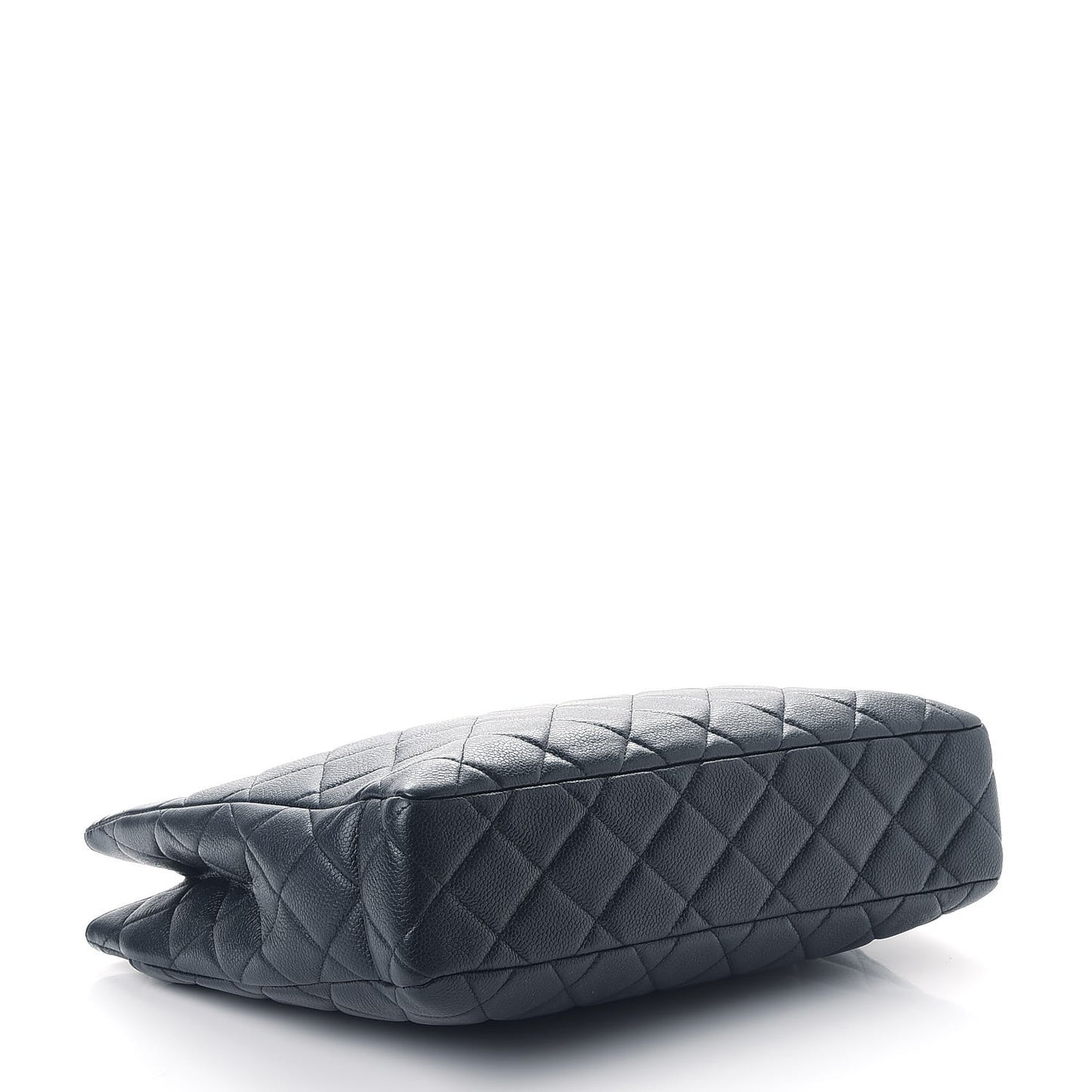 Caviar Quilted Shopper Tote Navy