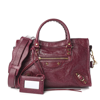 Balenciaga Agneau Classic Gold Hardware S City Violet Prune 1 of 9