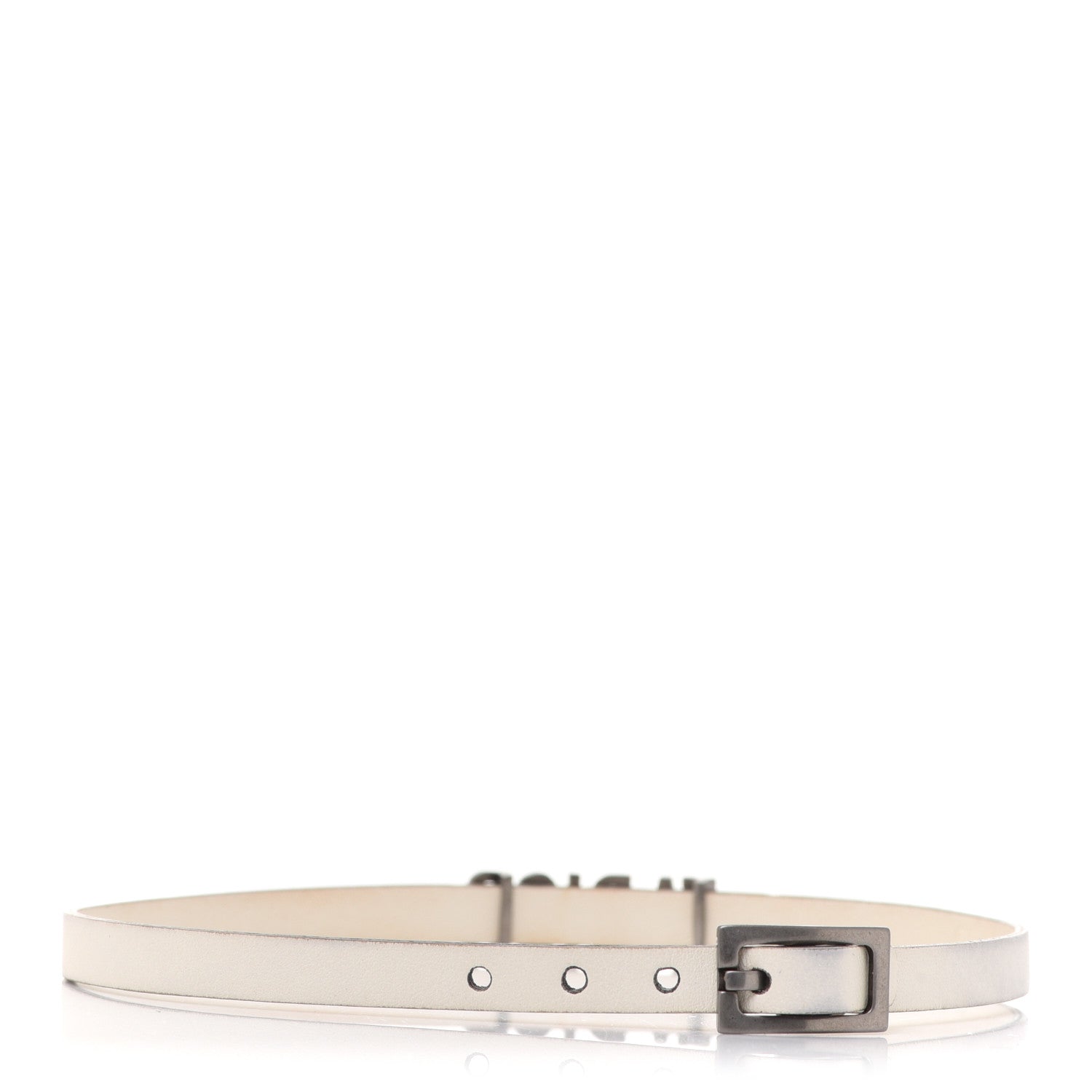 Christian Dior Calfskin J'Adior Logo Choker Necklace White 3 of 5