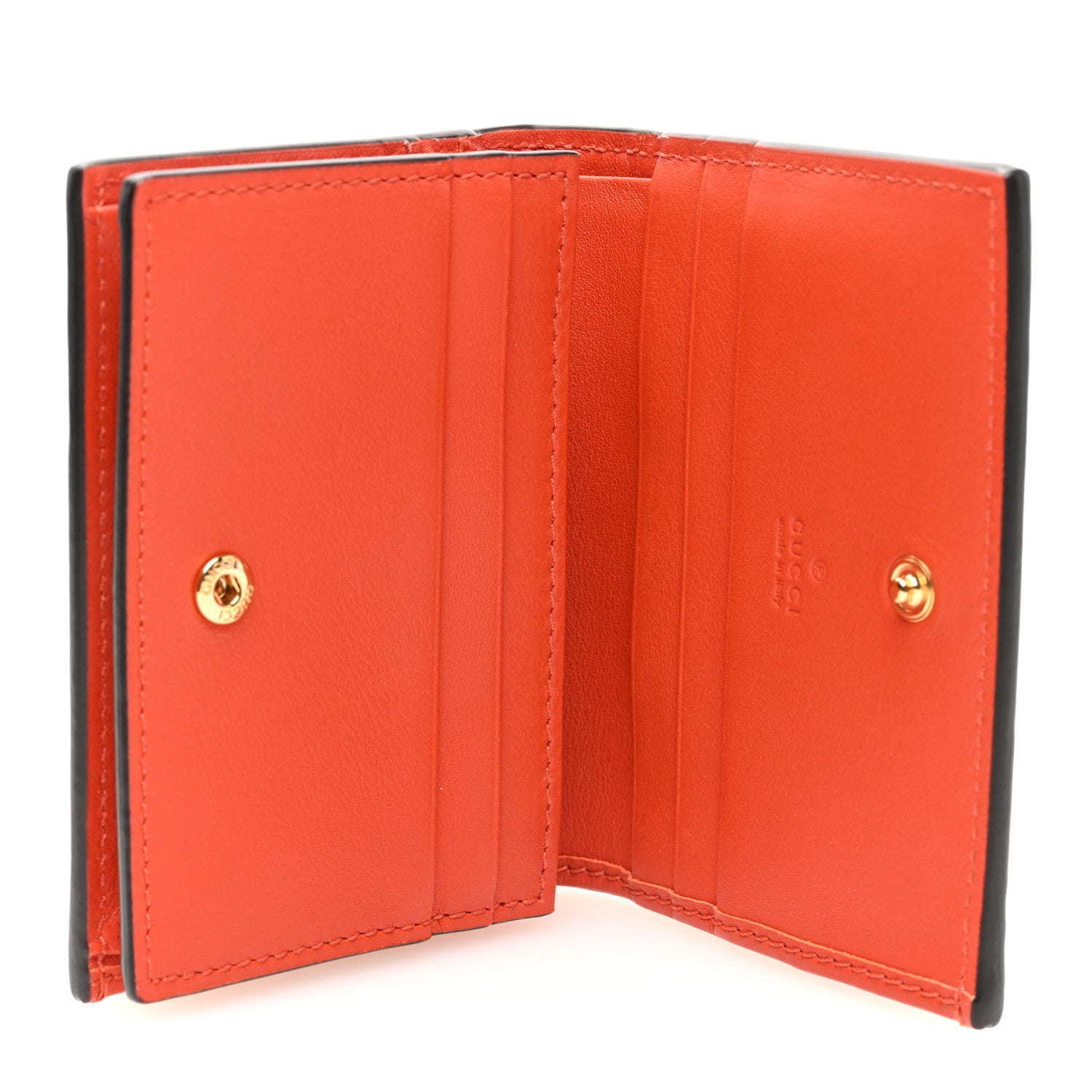 Gucci Boarded Plutone Crocodile Horsebit 1955 Card Case Wallet Sun Orange 5 of 7