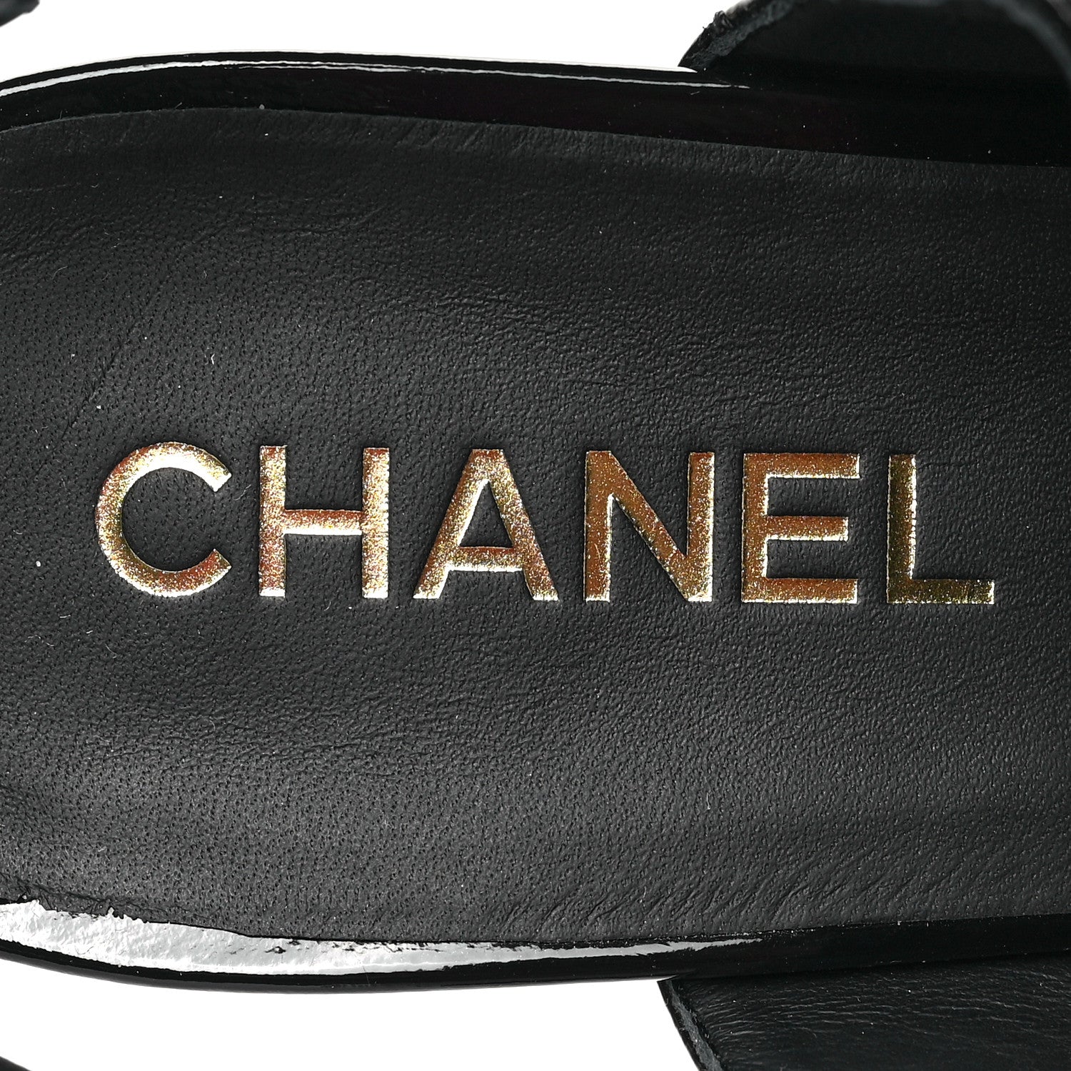Chanel Patent Quilted CC Turnlock Sandals 37.5 Black 7 of 9