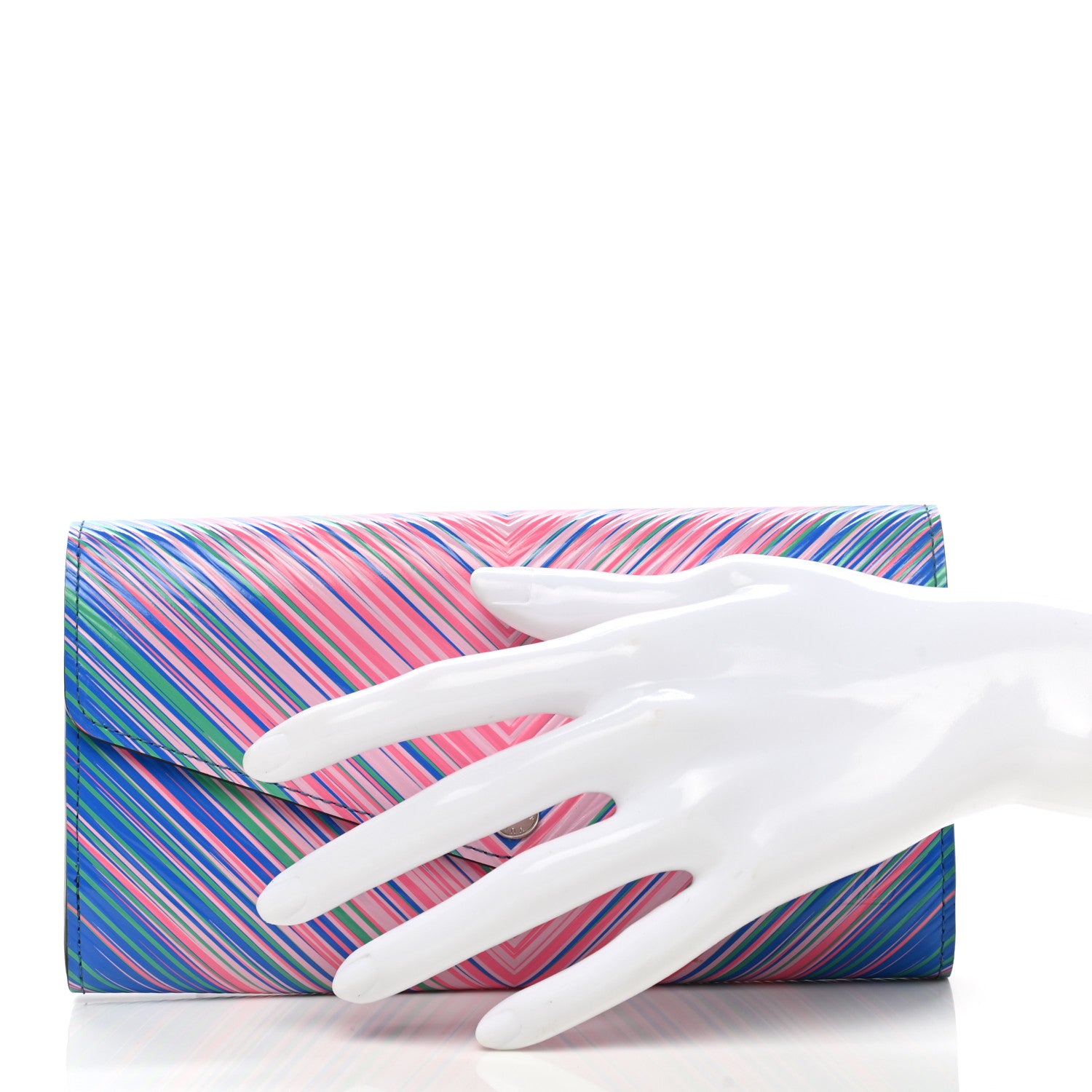 Louis Vuitton Epi Tropical Sarah Wallet Blue Rose 2 of 6