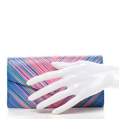 Louis Vuitton Epi Tropical Sarah Wallet Blue Rose 2 of 6