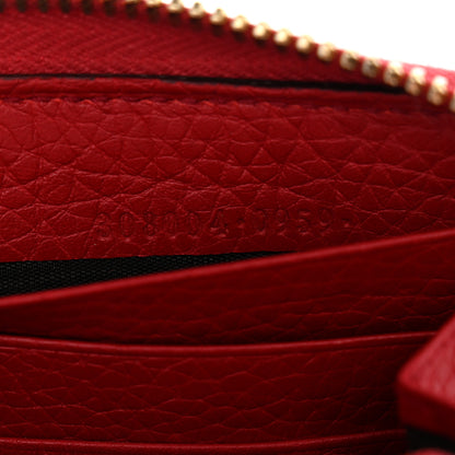 Gucci Pebbled Calfskin Soho Zip Around Wallet Red 6 of 14