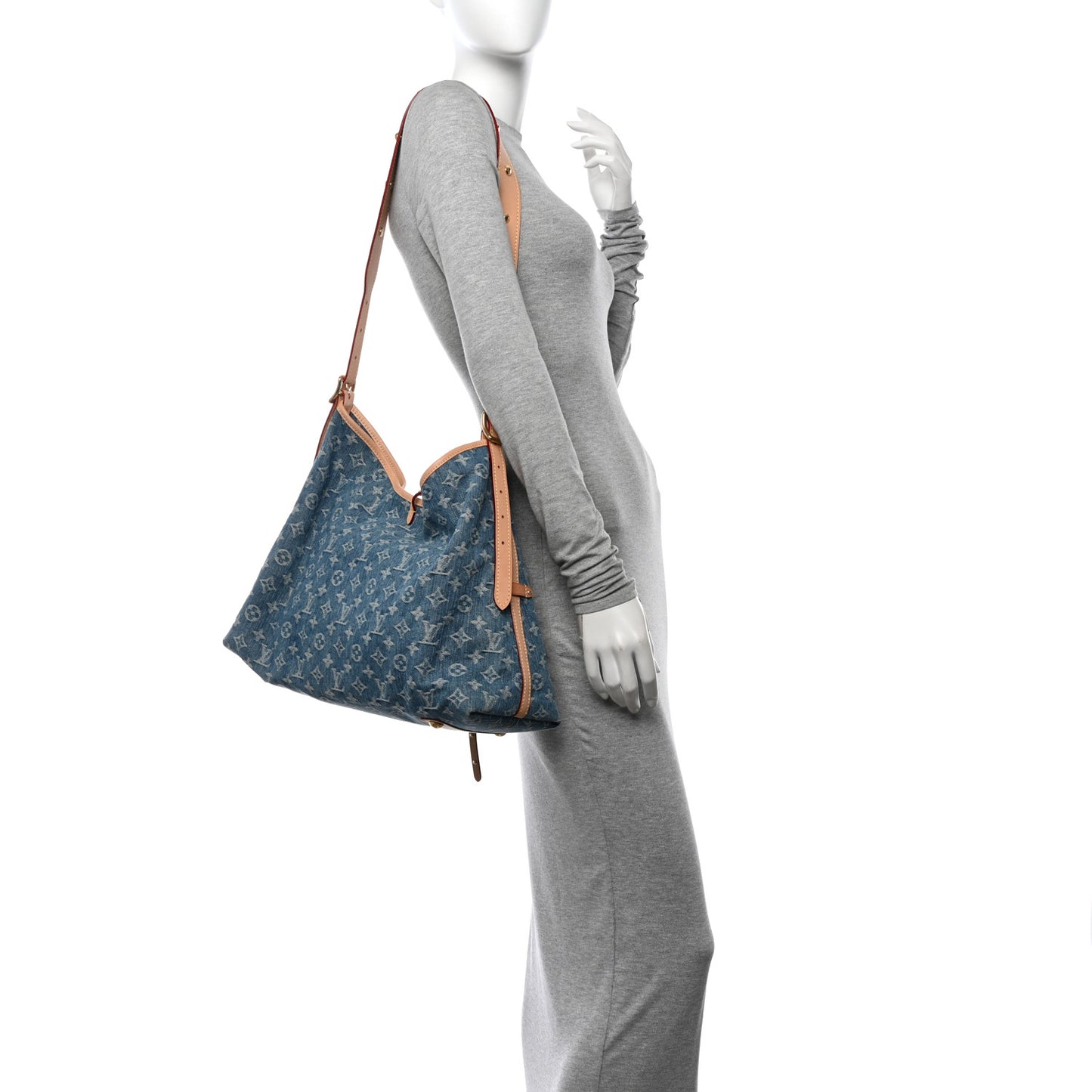 Monogram Denim CarryAll MM Blue