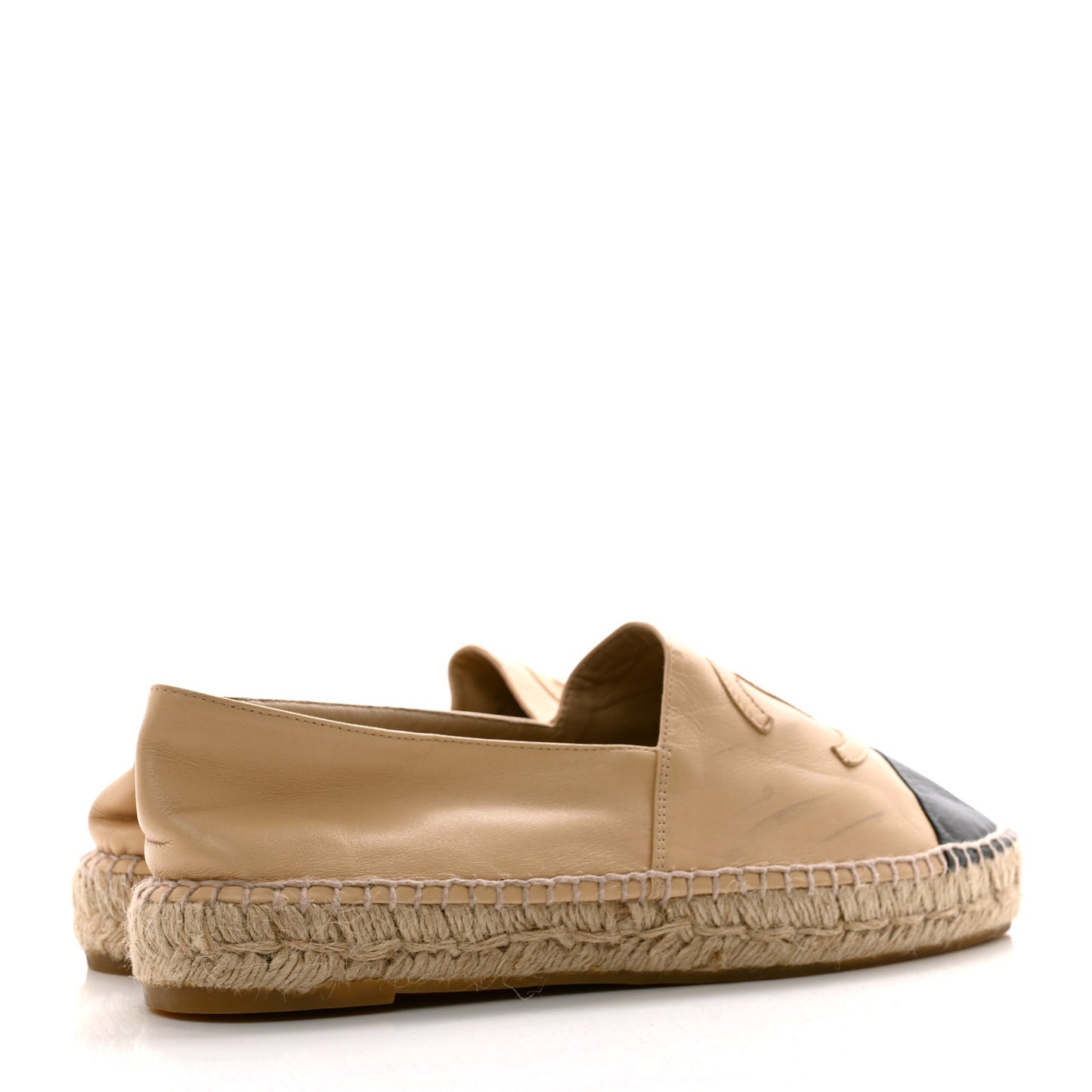 Lambskin CC Espadrilles 40 Beige Black