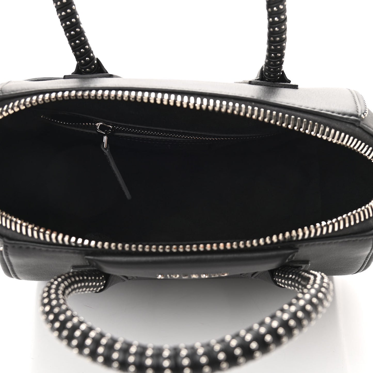 Calfskin Small Studded Antigona Black
