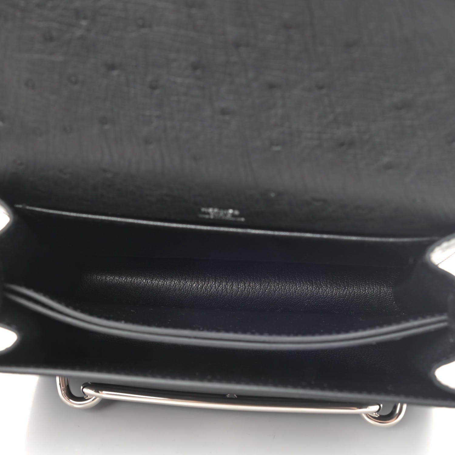 Hermes Ostrich Mini Sac Roulis Black 4 of 4