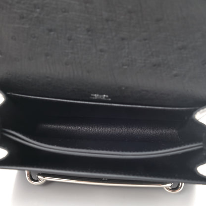 Hermes Ostrich Mini Sac Roulis Black 4 of 4