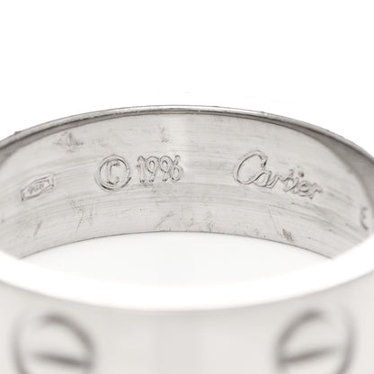 Cartier 18K White Gold 5.5mm LOVE Ring 57 8 4 of 7