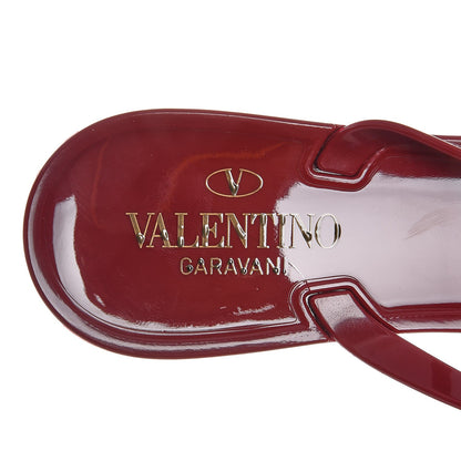 Valentino Garavani PVC Jelly Rockstud Bow Thong Sandals 40 Rubino 8 of 9