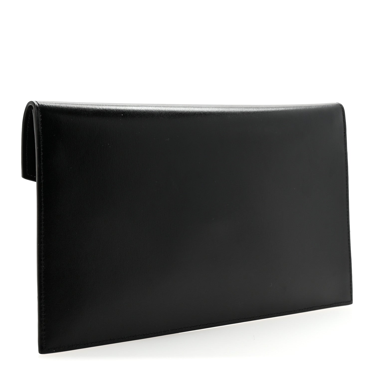 Saint Laurent Smooth Shiny Calfskin Monogram Uptown Pouch Black 3 of 6