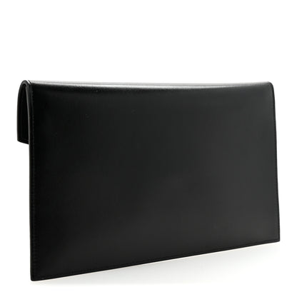 Saint Laurent Smooth Shiny Calfskin Monogram Uptown Pouch Black 3 of 6