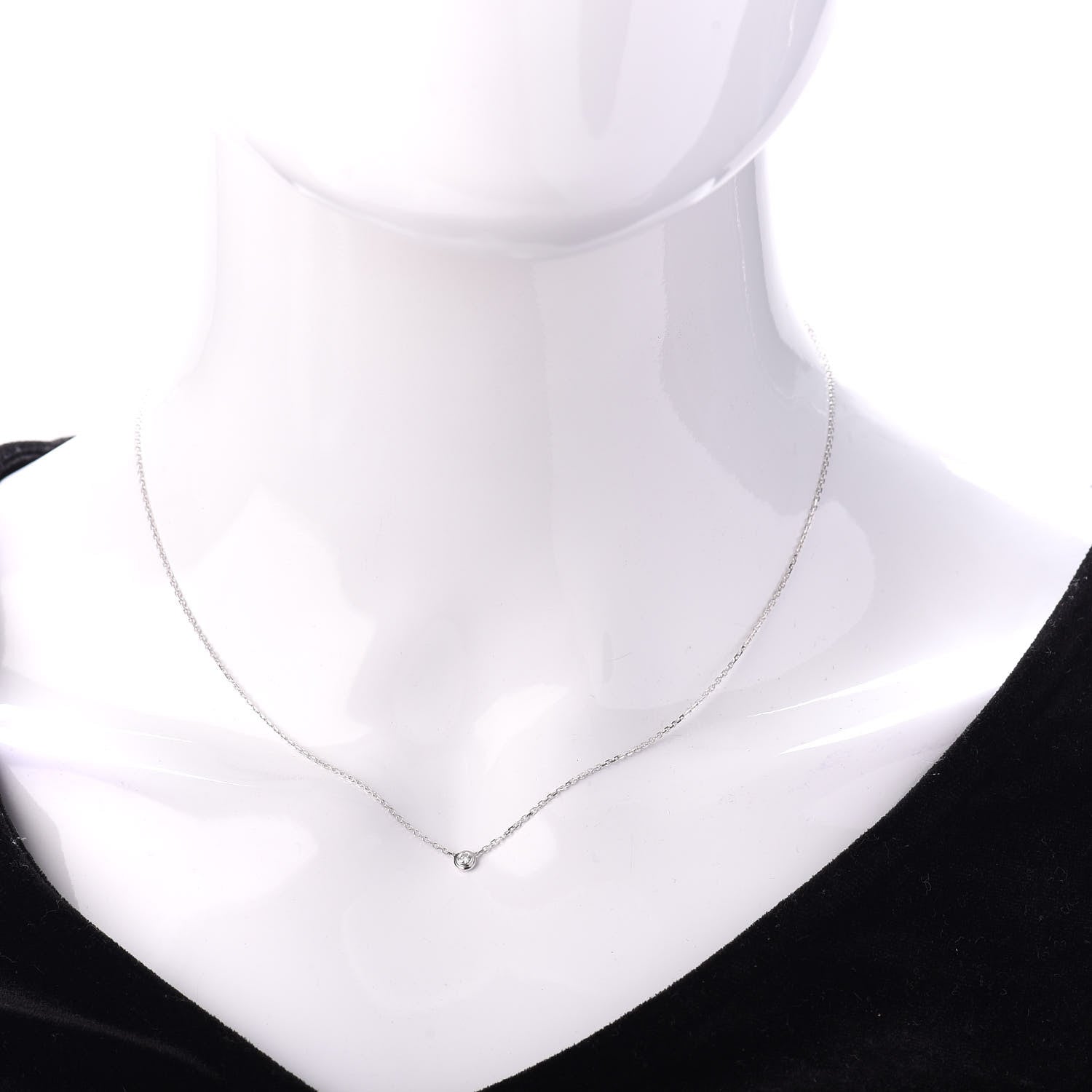 Cartier 18K White Gold Diamond XS D'Amour Pendant Necklace 2 of 5