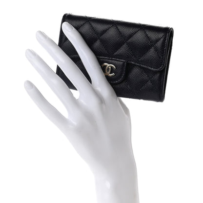 Chanel Caviar Quilted Flap Card Holder Wallet Navy 2 of 8