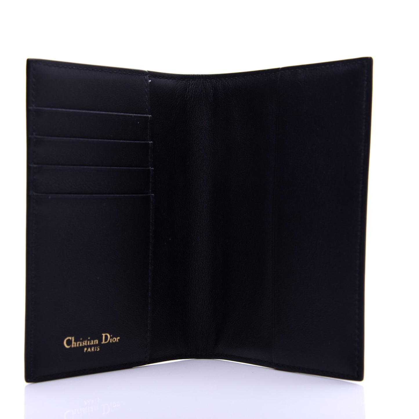 Calfskin Oblique Passport Holder Blue