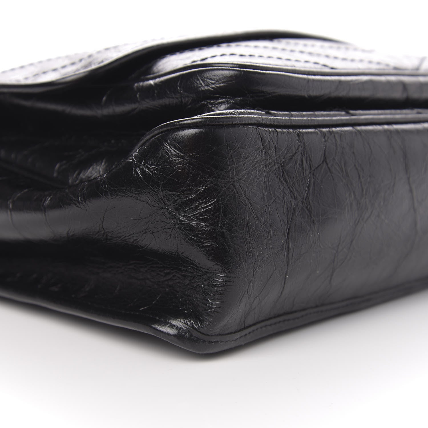 Saint Laurent Crinkled Calfskin Matelasse Monogram Large Niki Chain Satchel Black 8 of 10