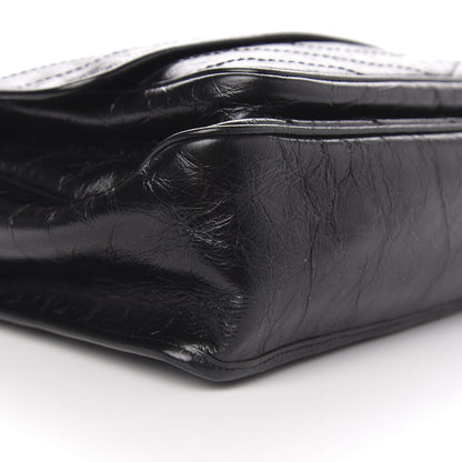 Saint Laurent Crinkled Calfskin Matelasse Monogram Large Niki Chain Satchel Black 8 of 10