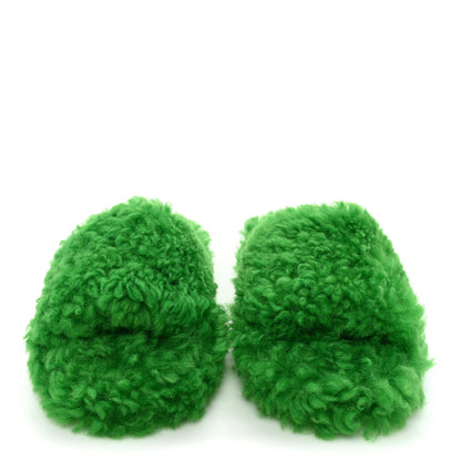 Bottega Veneta Shearling Resort Teddy Slides 38 Parakeet 2 of 6