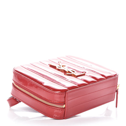 Saint Laurent Patent Matelasse Vicky Monogram Belt Bag Red 4 of 9