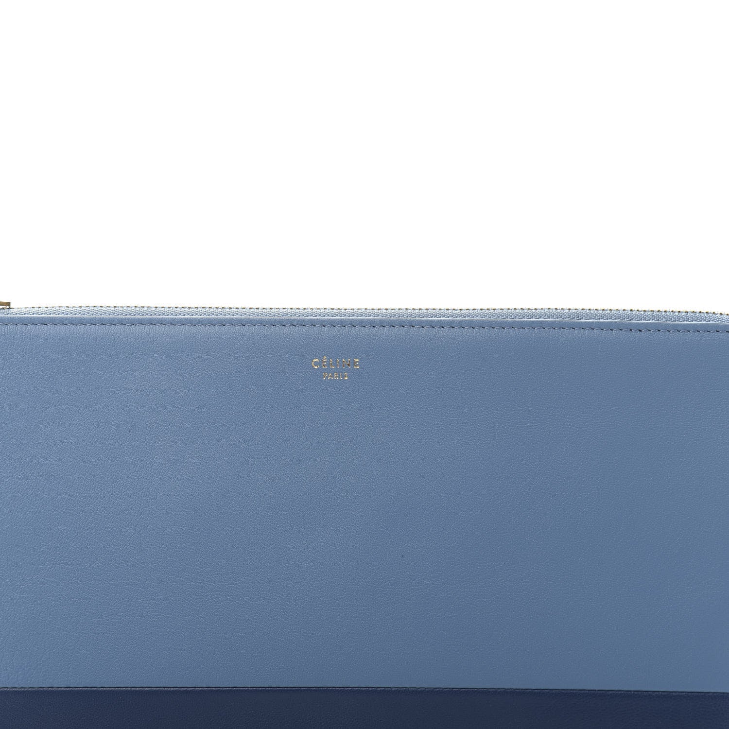 Celine Lambskin Bi-Color Solo Clutch Pouch Deep Sea 10 of 10