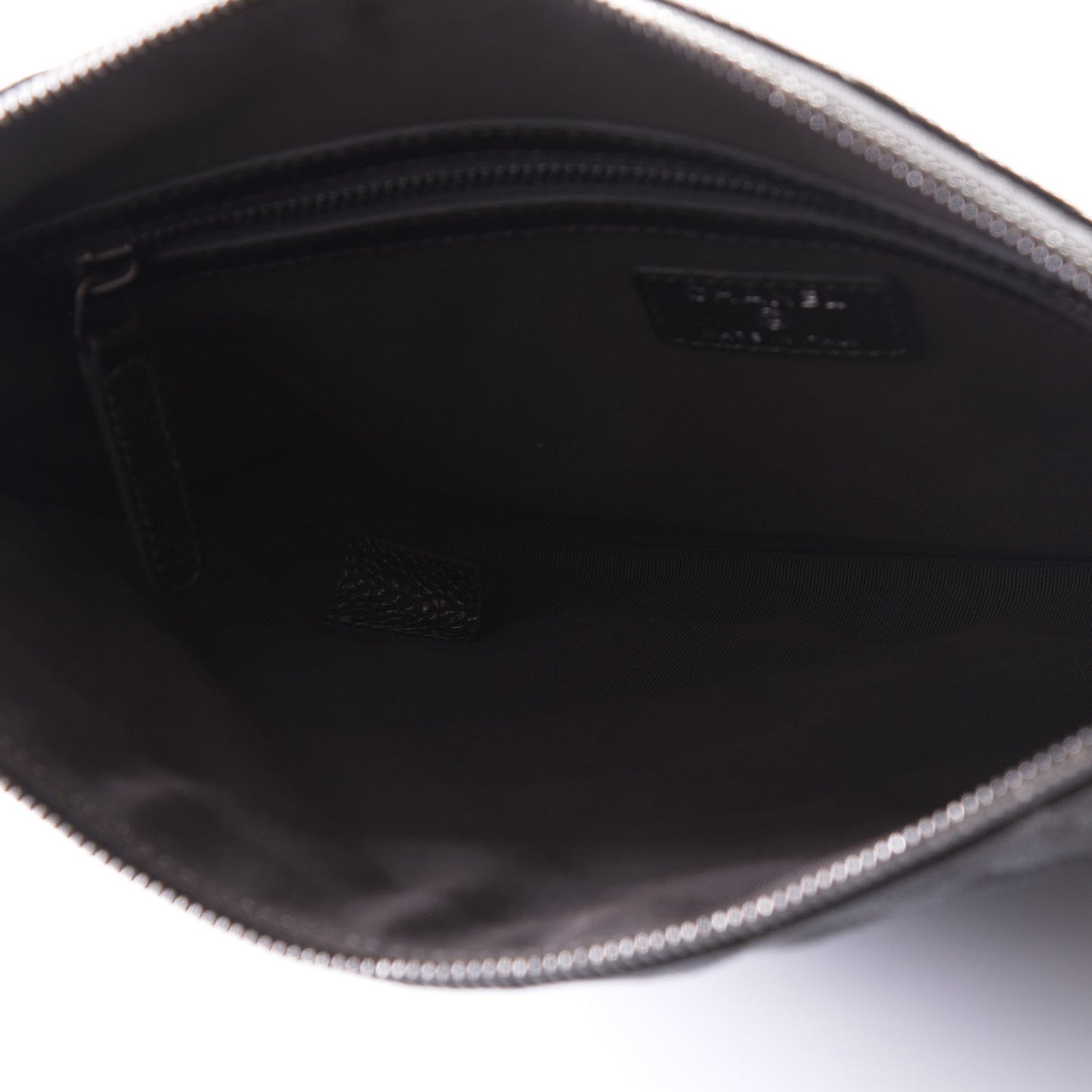 Caviar Quilted Medium Cosmetic Case Charcoal