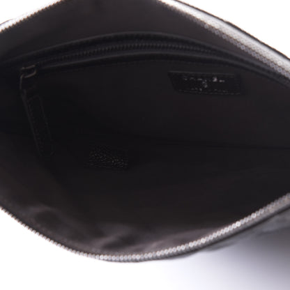 Chanel Caviar Quilted Medium Cosmetic Case Charcoal 4 of 10